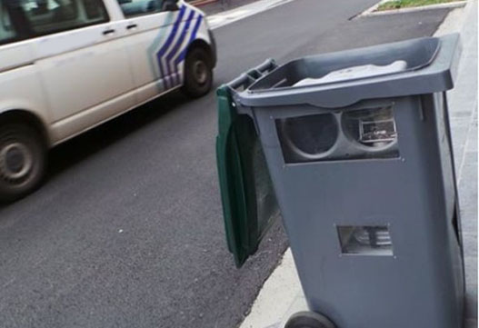 radar dans une poubelle en Belgique