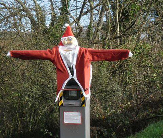 radar décorée en père noël