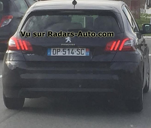 radar mobile Aude Peugeot 308 berline