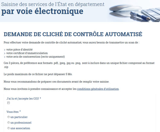 formulaire saisine electronique