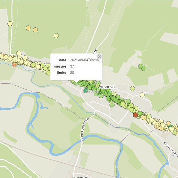 Carte des points de contrles  Arsonval