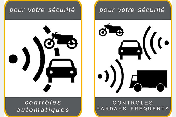 Premiers modles de panneaux radars 2003 et 2010