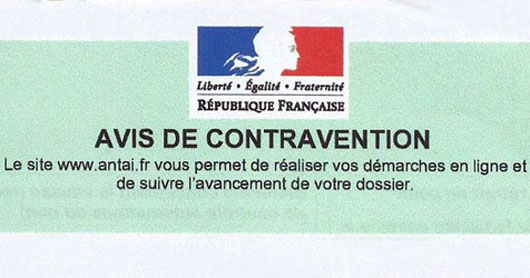 Entte Avis de contravention radars 2017