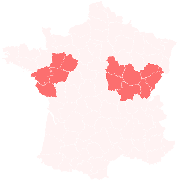 carte des rgions gres par OTI France