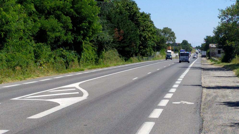 Crneau de dpassement sans panneau