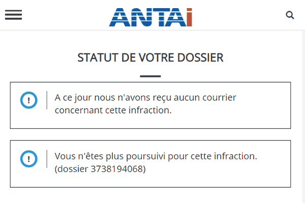 dossier infraction annulation