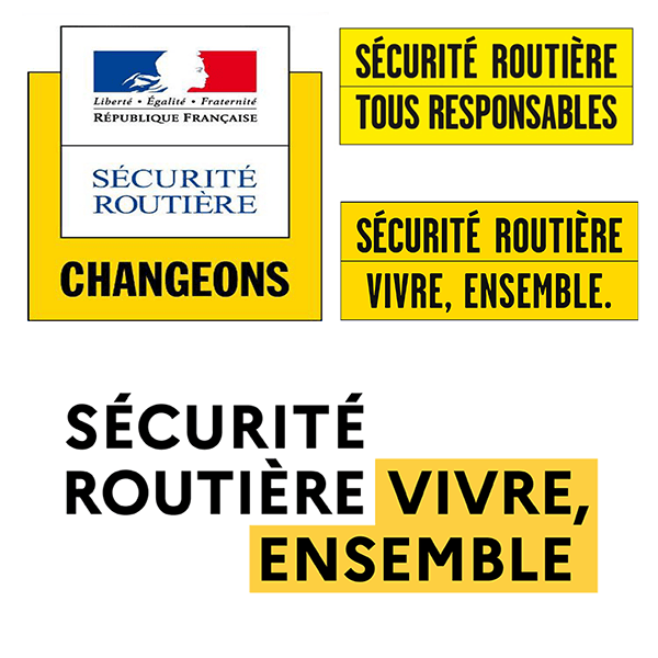 volution du logo de la Scurit Routire