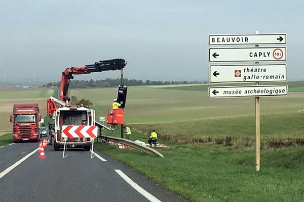 Installation du radar de Beauvoir