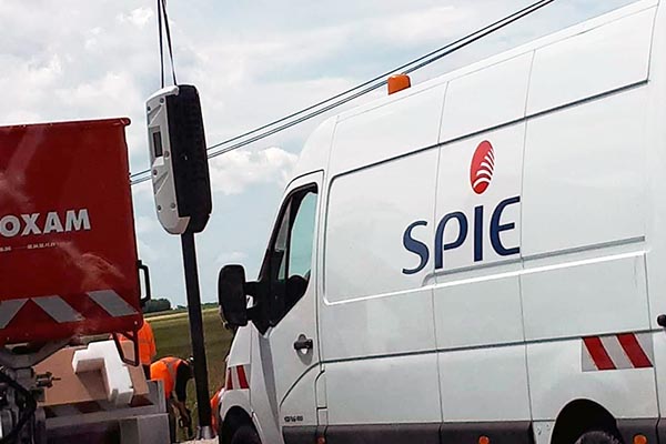 camion SPIE chantier radar tourelle