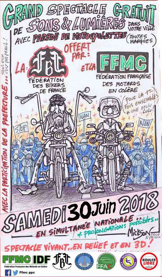 Manifestation nationale contre le 80 km/h le 30 juin 2018