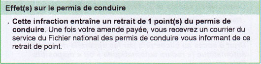 Non dsignation Effet sur le permis de conduire