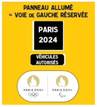 signalisation d'information en approche de voie rserve JO 2024