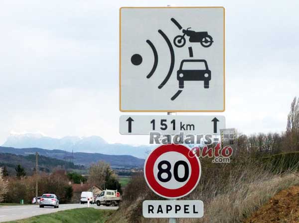 Panneaux radars itinéraires sécurisés