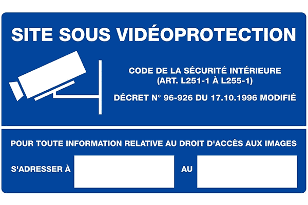 panneau zone videoprotection