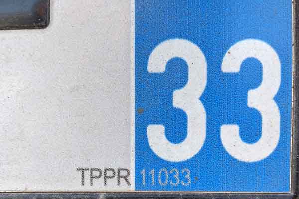 numro TPPR plaque immatriculation