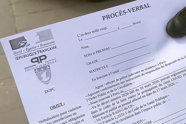 Suspension du permis de conduire pour les infractions au confinement