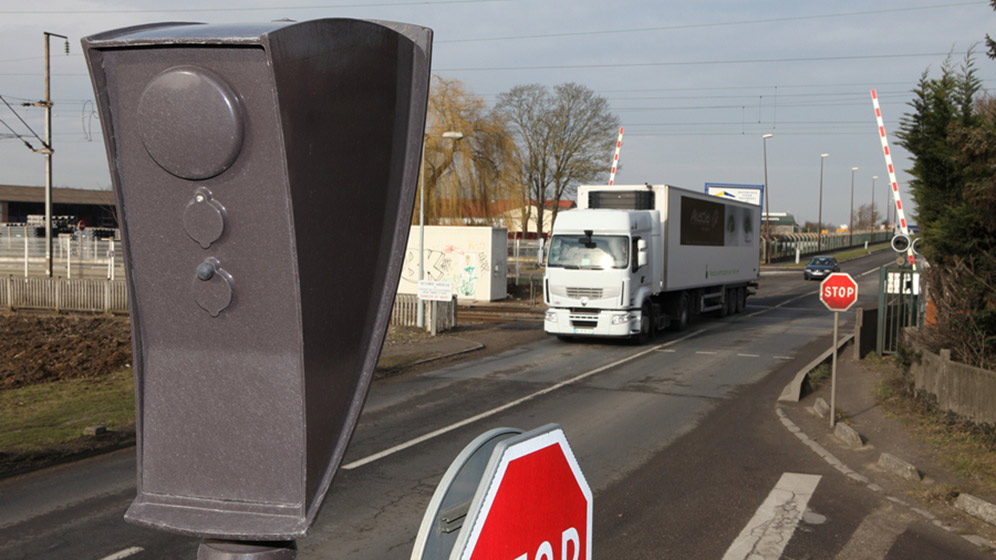 Accident au radar passage  niveau de Jonches