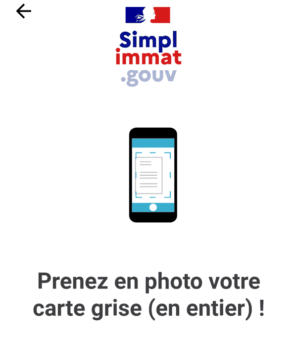 application Simplimmat carte grise