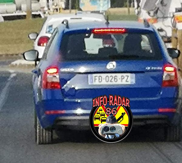 Skoda avec radar mobile dans la Vienne