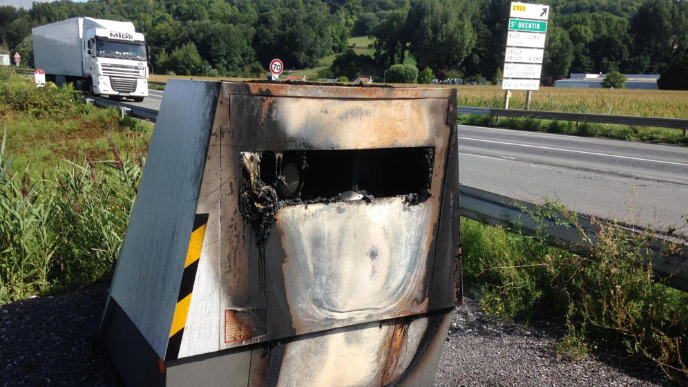 forte hausse du vandalisme sur les radars