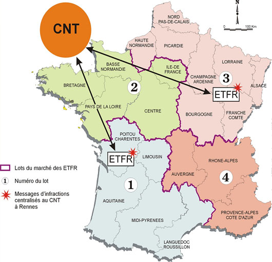 carte de rpartition des modles de radars feux rouges