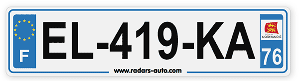 immatriculation EL-419-KA