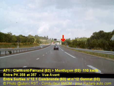 Photo du radar automatique de Jozerand (A71)