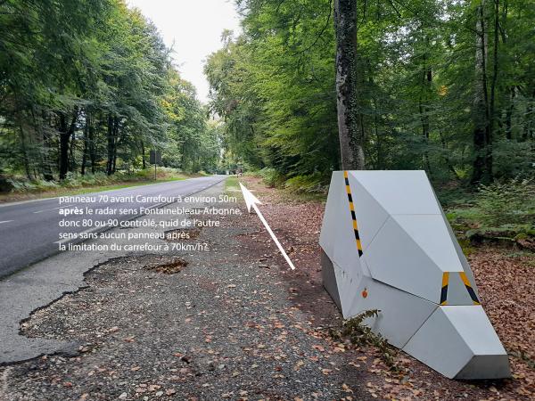 Photo du radar automatique de Fontainebleau (D409)