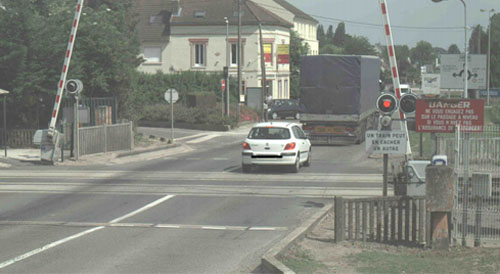 double feu rouge passage a niveau